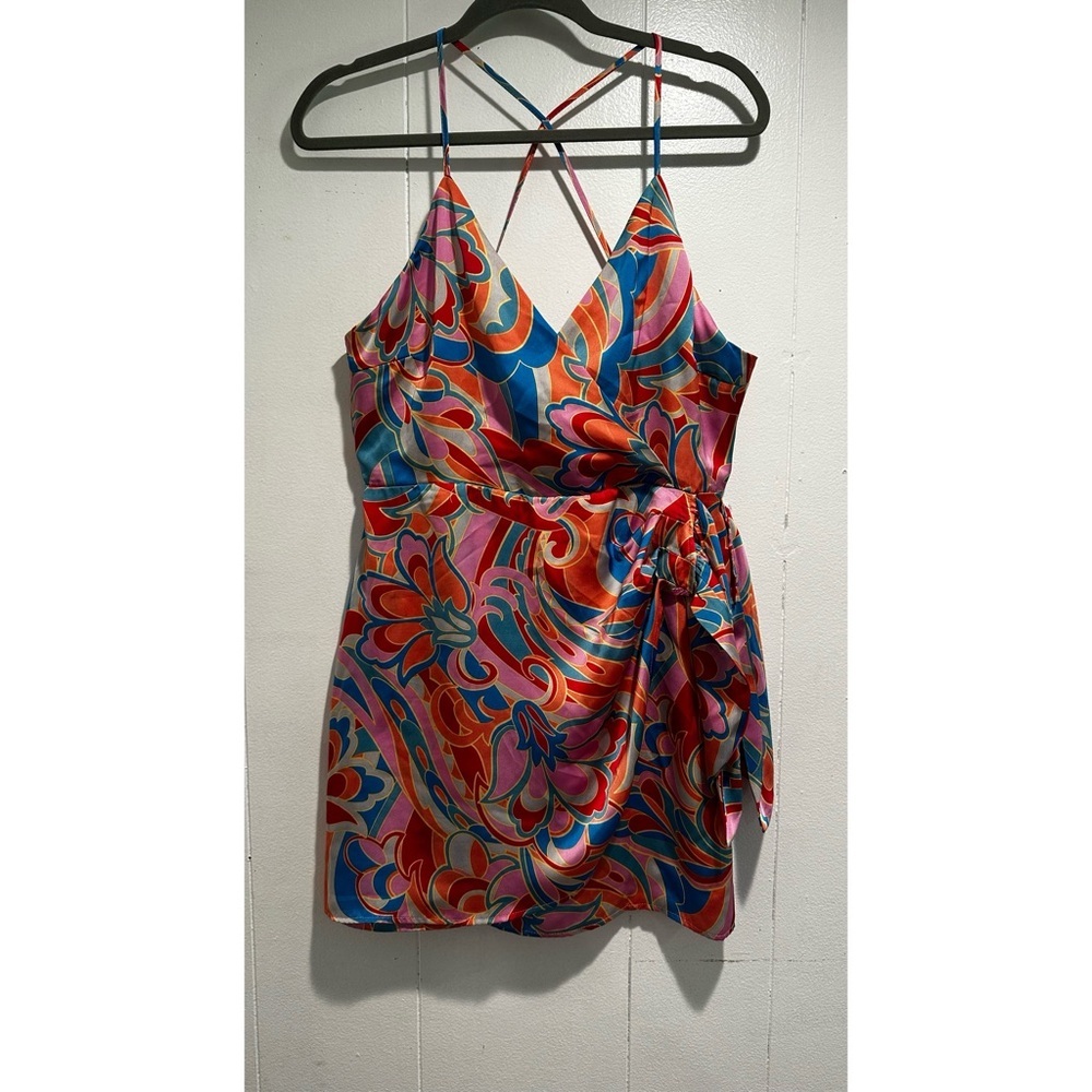 Dress forum  Red Puff Sleeve Tie Front Sundress